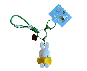 Neu Miffy Schlüsselanhänger Lesebuch gelb Hase Clip Ring Tasche Tragetasche Halter - Bild 1 von 4