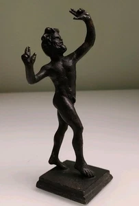 Figurine en Bronze Faune dansant -Pompéi  reproduction Sculpture Italienne 15 cm - Imagen 1 de 20