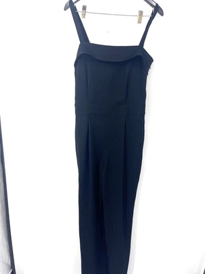 Mono Vince Esmoquin Pierna Ancha Mujer 6 Negro Crepé Cremallera Lateral Silencioso Lujo LEER Foto 1 de 4