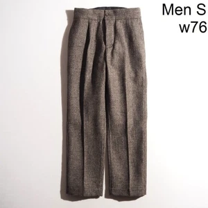 Used S.E.H Kelly Wool Tweed Beltless Tuck Pants Gray Brown Mens Size S - Picture 1 of 5