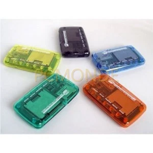 5x All-in-One Memory Card Reader/Writer USB 2.0 SD MMC MS XD SM Assorted Colors - Picture 1 of 1