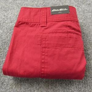 Eddie Bauer Damenshorts 18 scharlachrot Abenteuer Rolllasche Saum 3/6-Innennaht Feld - Bild 1 von 15