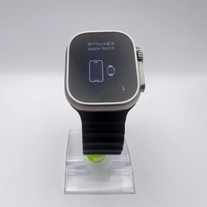 Factory Unlocked Apple Watch Ultra 49MM Black Titanium Black Band A2622 - Picture 1 of 7