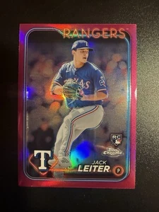 2024 Topps Chrome Pink Refractor Jack Leiter #111 Rookie RC - Picture 1 of 2