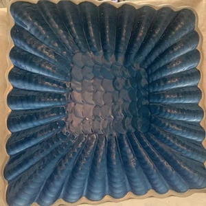 Coquilles blau überbackene Servierer von Home Star türkis strukturiert innen 12x12 - Bild 1 von 7