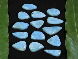 10X24-13X32MM Natural Larimar Pectolite Fancy Cabochon Loose Gemstone 14Pcs - Picture 1 of 9