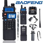 Baofeng UV-5R 8W Portable VHF UHF Two Way Radio Walklie Talkie & 3800mAh Battery