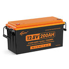 12V 200Ah Lifepo4 Lithium Battery With Bms For Rv Boat Off-Grid Camping Marine