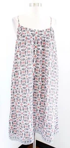 Madewell Blue Red White Paisley Bandana Print Cross Back Cami Shift Dress Size 8 - Picture 1 of 8