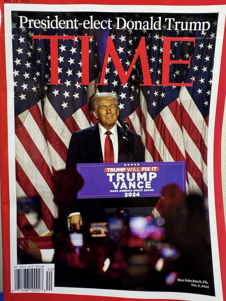 Time Magazine November 25, 2024 President Elect Donald Trump - Image 1 of 1
