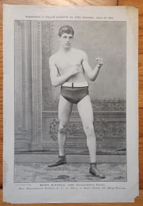 Roxy Kanell Dangerous Dago Boxer Estampado De Colección 1901 Gaceta de Policía #1234 NY - Imagen 1 de 1