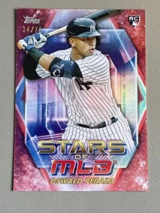 Oswald Peraza RED /75 rookie card 2023 Topps Stars of MLB New York Yankees - Picture 1 of 2