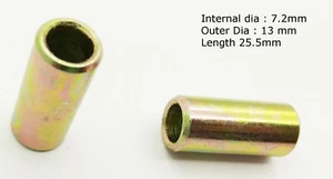7,2 mm I/D BZP Stahl 13 mm O/D Unterlegscheibe /25,5 mm lang Distanzstück / Hülsenbuchse / Unterlegscheibe - Bild 1 von 3