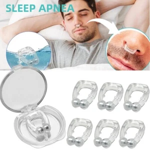 Magnetic Silicone Nose Clip - 6PCS Anti-Snore Device for Snoring Relief & Sleep - Picture 1 of 10