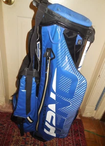 USED SUN MOUNTAIN H2N0 STAND BAG /4 WAY DIVIDE /BLUE & BLACK/NO RAINCOVER. - Picture 1 of 7
