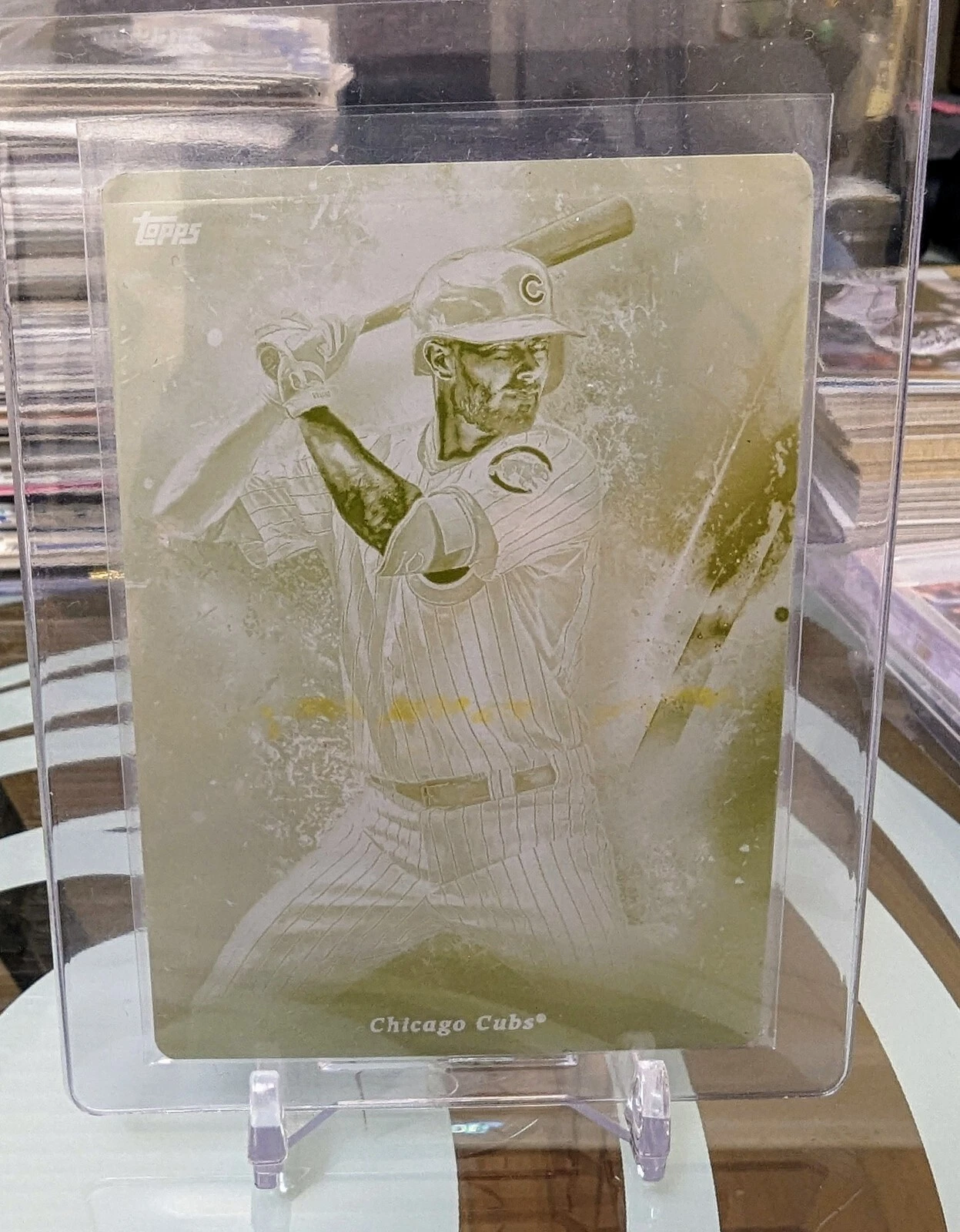 2018 Topps Inception Printing Plate Yellow 1/1 Kris Bryant #86