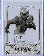 2016 Leaf Trinity Corey Coleman Clear Acetate Gold Foil Auto RC 5/10 Patriots WR