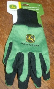 JOHN DEERE Light-Duty Cotton Grip Gloves Gardening Gloves~YOUTH SIZE~SHIPS FREE! - Picture 1 of 1