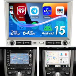 Für Porsche 911 Cayman Boxster 987 CarPlay Autoradio Navi GPS Android 15 2+64GB - Bild 1 von 22