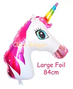 Large Unicorn Helium Quality Foil Balloon 184cm Rainbow Pink Horse Decoration - Picture 1 of 2
