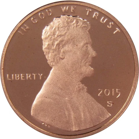 2015 S Lincoln Shield Cent Choice Proof Penny 1c Coin Collectible Cover