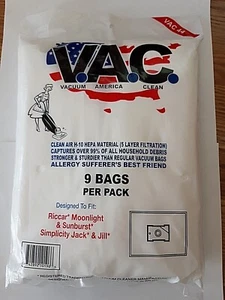 Riccar HEPA Type Z Cloth Bag, Riccar Moonlight & Sunburst Simplicity Jack & Jill - Picture 1 of 4
