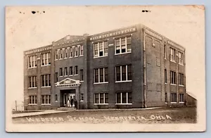 J98/ Henryetta Oklahoma RPPC Postkarte c1910 Webster Schulgebäude 261 - Bild 1 von 4