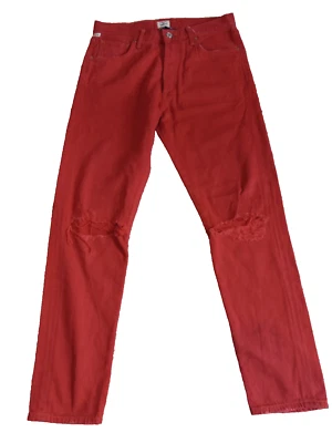 NEW Citizens of Humanity 27 Premium Vintage Liya Double Dare Boyfriend RED Jeans - Image 1 of 4