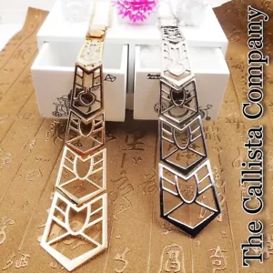 THE CALLISTA COMPANY, FASHION NECKTIE 6 INCH PENDANT NECKLACE FOR WOMEN (GOLD) ✓ - Picture 1 of 4