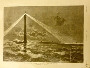 1882 Phare Du Planier Marseille Éclairage Rayon 1 Ancien Journal - Picture 1 of 1