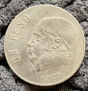 1975 Mexico Peso Coin Vintage Large Circulated Mexican Money - Picture 1 of 2