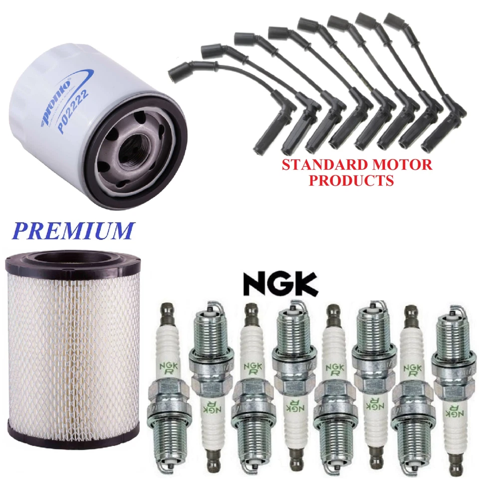 Kit de puesta a punto filtros de aceite de aire bujías de cable para GMC ENVOY V8; 5,3 L 2007-2008 Foto 1 de 1