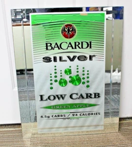 BACARDI SILVER GREEN APPLE MIRROR - from 2004 - RARE 28" X 22" - Picture 1 of 2