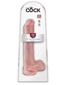 Fallo dildo maxi vaginale anale king cock 13 con ventosa e testicoli big enorme - Foto 1 di 5