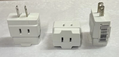 Leviton 15A 3-way Polarized Outlet Cube Adapter  (3-pack) Triple Adapter 531-W - Image 1 of 4