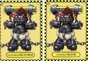 Garbage Pail Kids Flashback 1 LEATHER HEATHER & CHAINED SHANE 63A/B Base Sticker - Picture 1 of 1