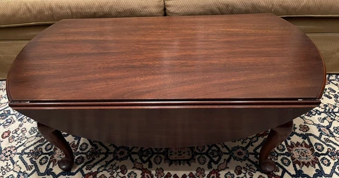 Henkel Harris Queen Anne Mahogany Dropleaf Coffee Table Style 5206 #1 Cover