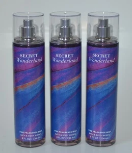 3 NEW BATH & BODY WORKS SECRET WONDERLAND FINE FRAGRANCE MIST SPRAY 8OZ LARGE - Picture 1 of 7