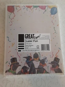 Royal Cancelleria Lazer Carta Party Pinguini 100 pezzi - Foto 1 di 3