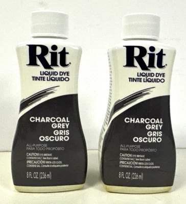 2 botellas de tinte líquido multiusos Rit, gris carbón nuevo Foto 1 de 4