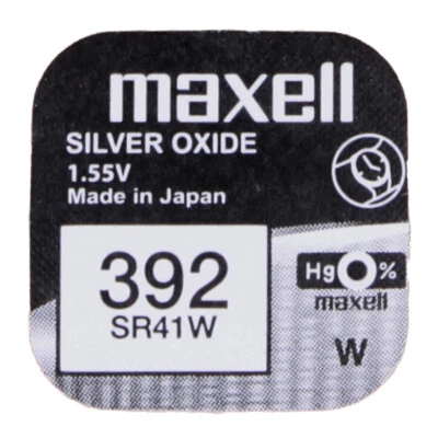 Pila Boton Original MAXELL 392 (sr41w) 1,55 Voltios Blister Nuevo a1028