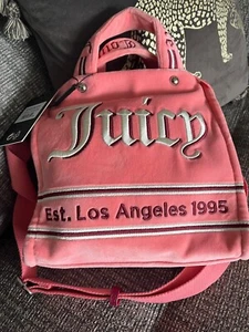 JUICY COUTURE wunderschöne Iris SAMT kleine Shopper Crossbody TASCHE Twin Scottie Hunde - Bild 1 von 7