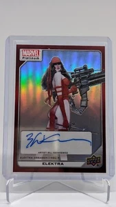 2023 Upper Deck Marvel Platinum Elektra Bill Sienkiewicz Red Creator voiture - Photo 1/2