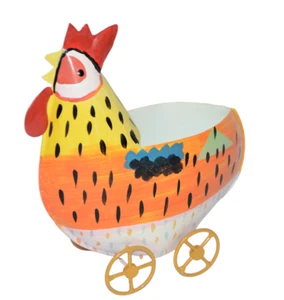 De colección Pfaltzgraff Pistola Estaño Gallo Ruedas Granja Plantador 2002 Jana Kolpen - Imagen 1 de 8