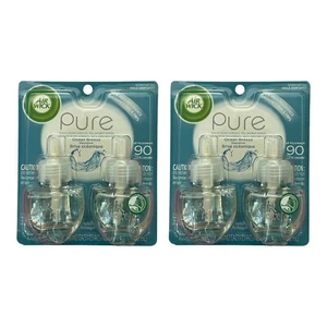 Air Wick Pure Ocean Breeze Scented Oil Plug In 4 Refills 0.67 oz Discontinued - Picture 1 of 8