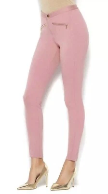 Calça de tornozelo IMAN Global Chic com costura de ilusão cor blush/rosa tamanho 6 CURTA - Imagem 1 de 4