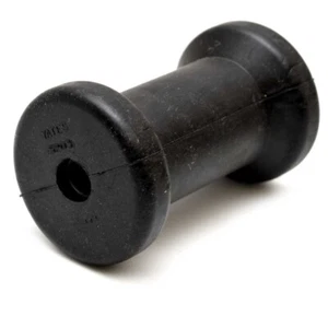 Boat Trailer Keel Spool Roller | 5 Inch Black Rubber - Picture 1 of 3