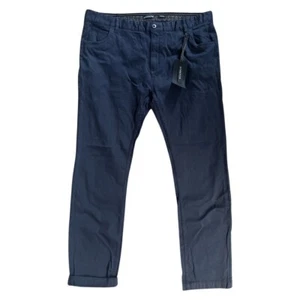 NWT Men's Industry 38 x 30 Slim Fit Blue Textured Cotton Blend Pants - Picture 1 of 3