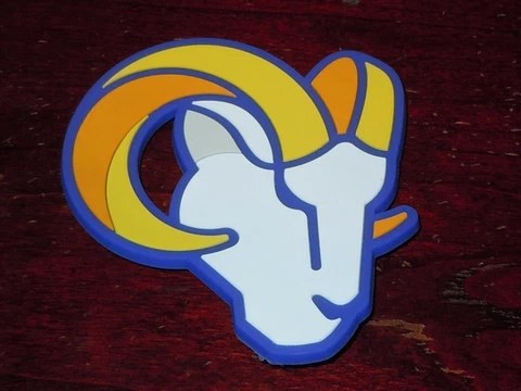 LOS ANGELES RAMS LA Vtg NFL RUBBER Football LARGE FRIDGE MAGNET Standings Board Cover
