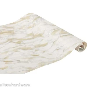 (3)- Con-Tact 18" X 9' White Marble Self-Adhesive Shelf Liner 09F-C9533-01 - Picture 1 of 1